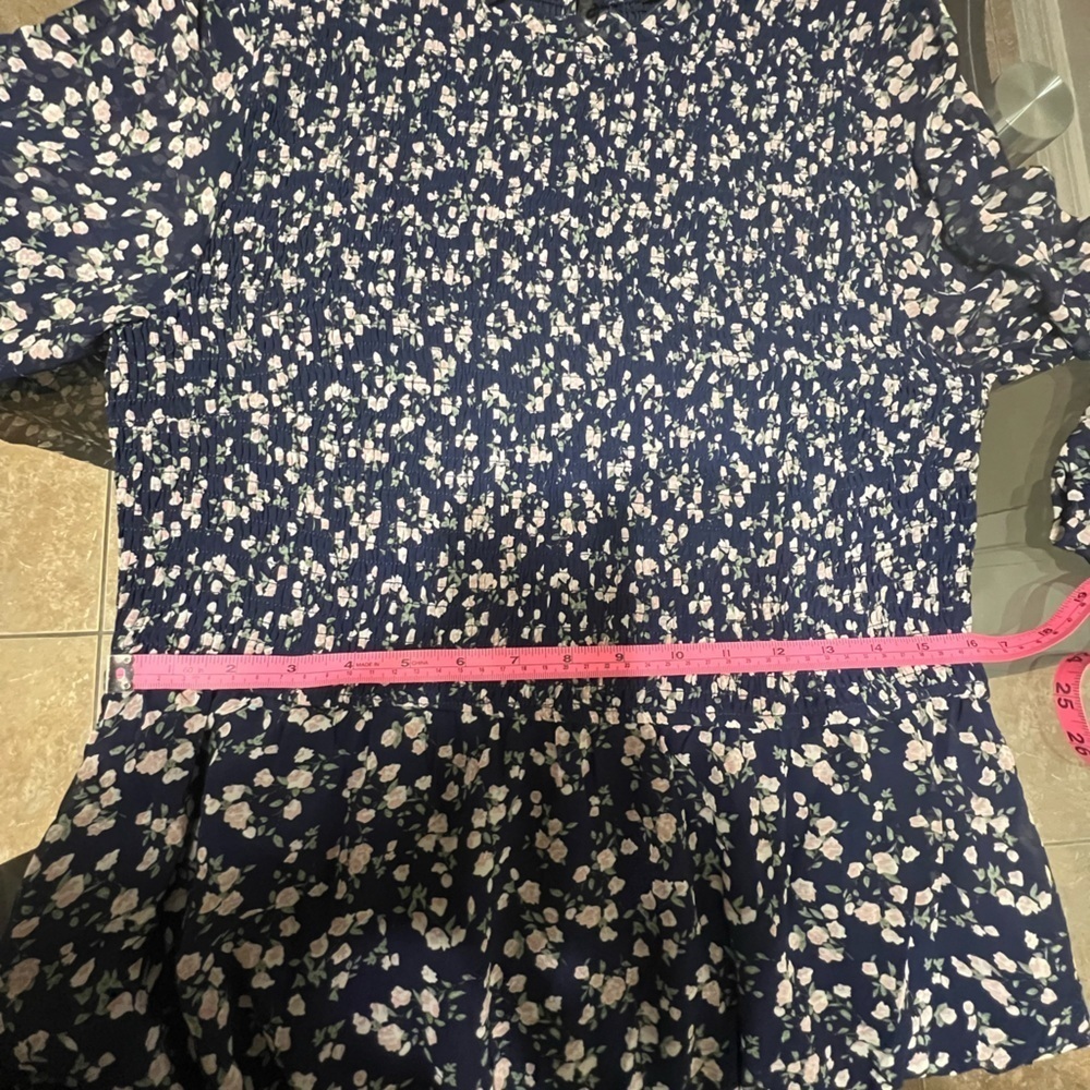 Floral Navy Blue Maxi Dress caja 1 - Picture 3 of 5